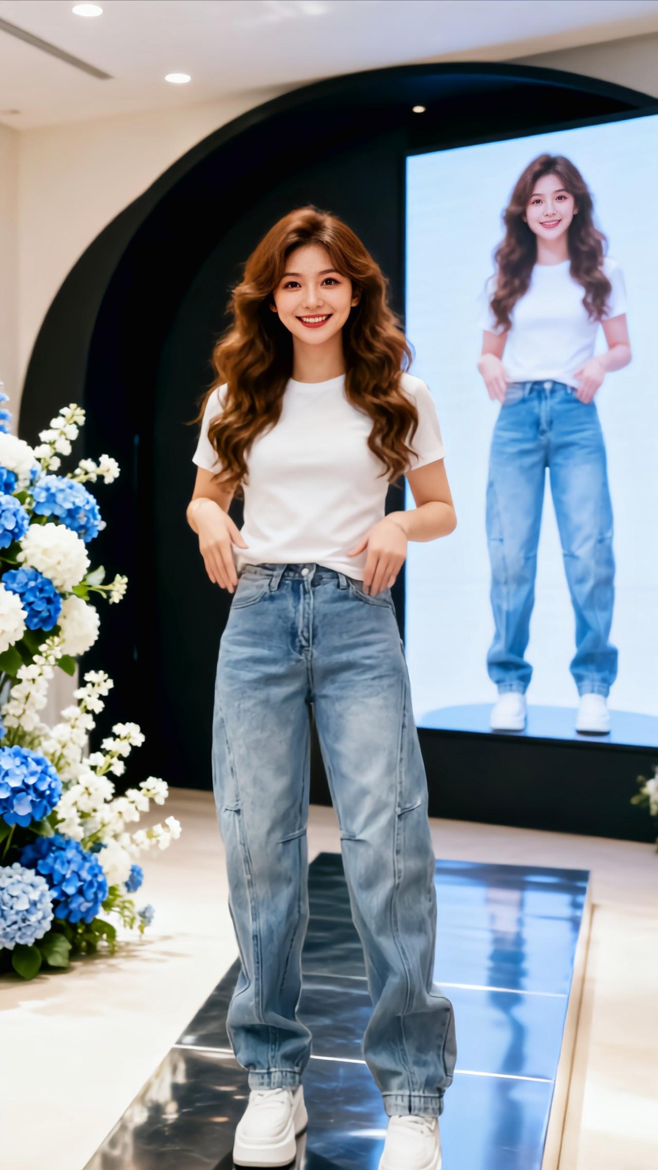 牛仔裤穿搭 夏日牛仔裤穿搭大赏 直筒显瘦秀场同款长裤 秀场 穿搭