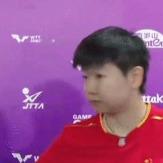 孙颖莎vs桥本帆乃香萌晕了小莎嚼嚼嚼 ​​​