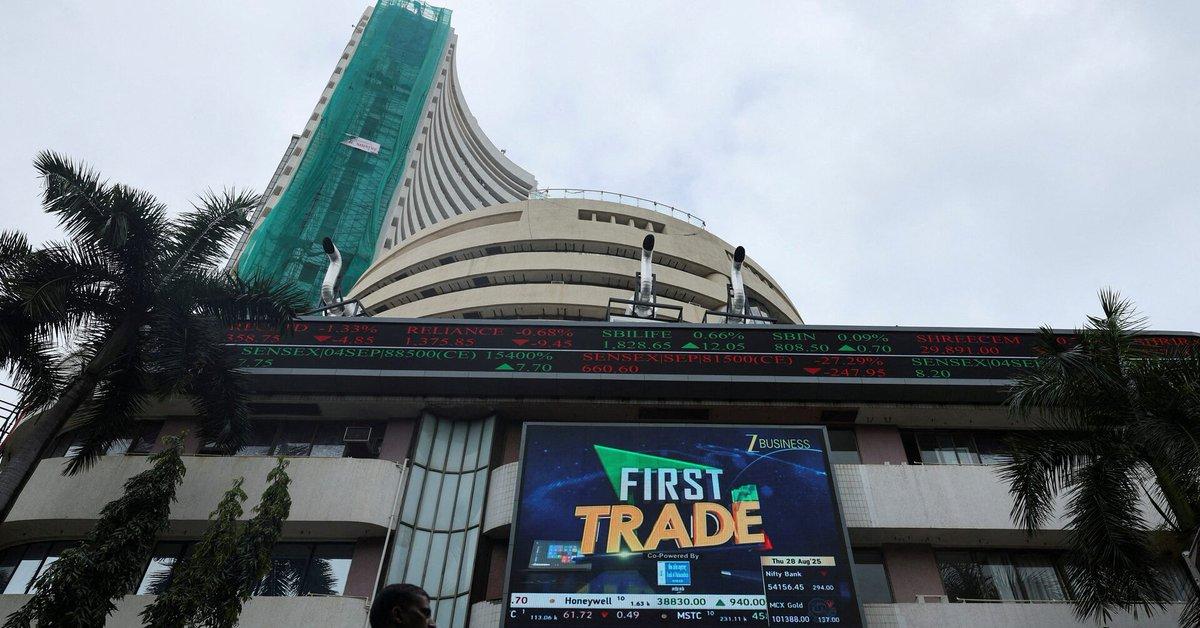 [To learn English]
Indian shares rose on