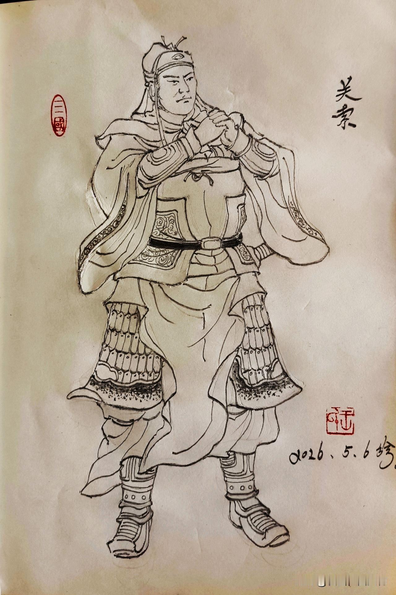 三国演义人物：关索。游离于正史与演义中的一位三国人物。