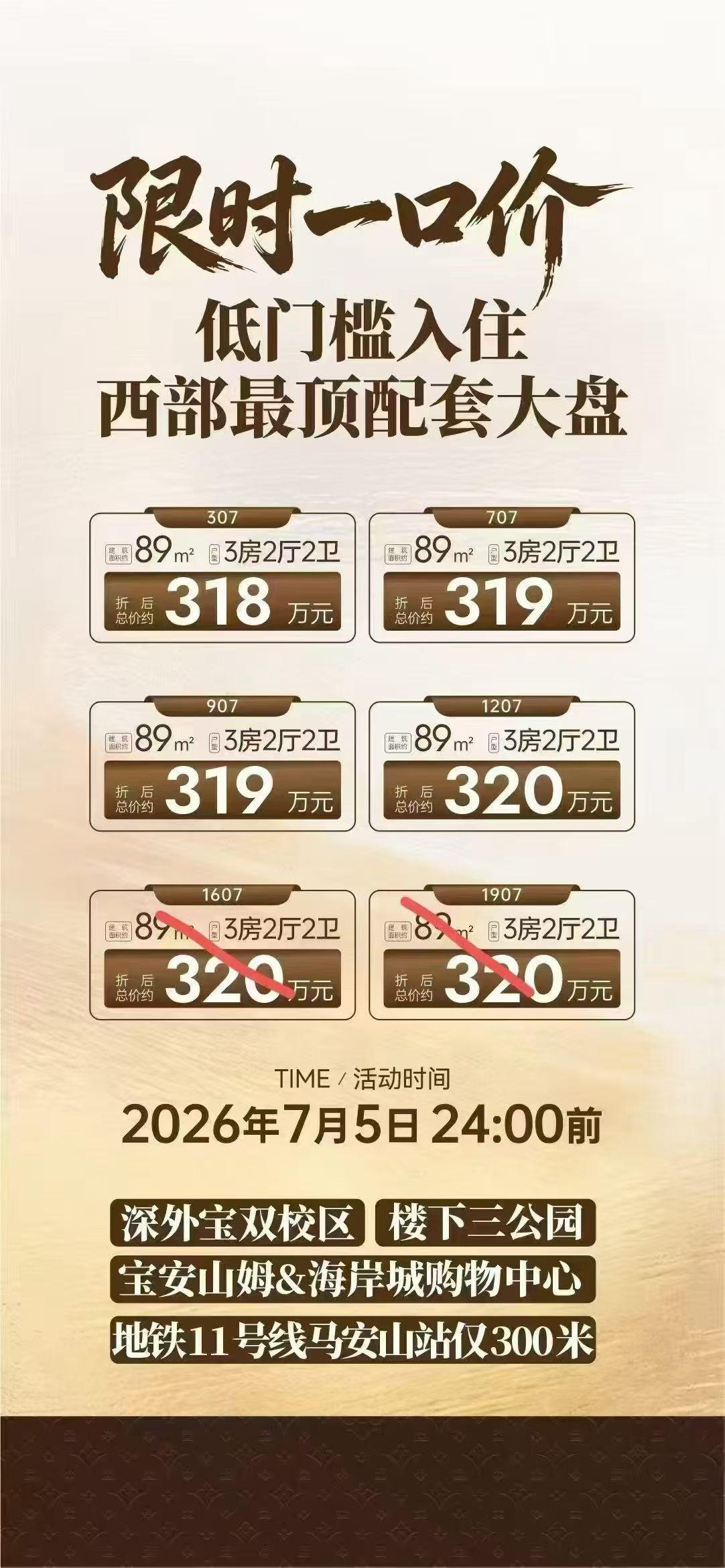 在南山上班的，第一选择是万丰海岸城开发商刚刚降价，原来抬头走路的，现在低头哈腰，