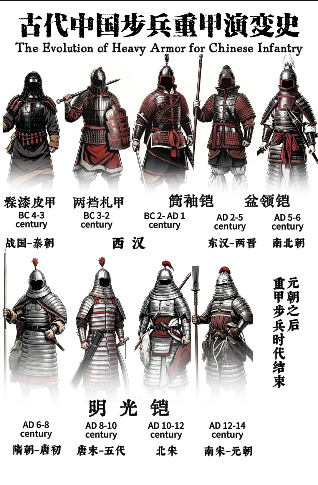 古代中国步兵重甲演变史