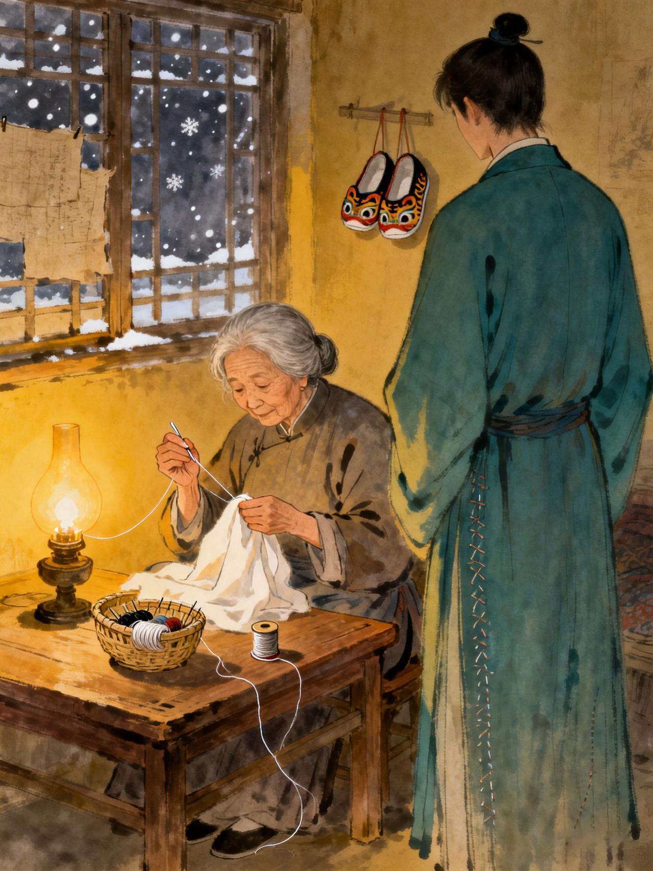 慈母手中线，游子身上衣

有一种线是“慈母手中线”，有一种衣是“游子身上衣”。有