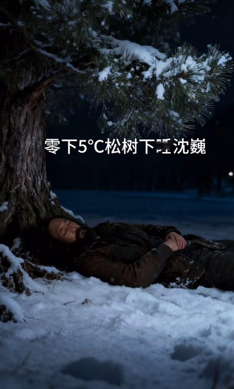 看到这个真的心酸，睡在零下5度的松树下，没有被冻死，沈老师的大任要来了
他当时应