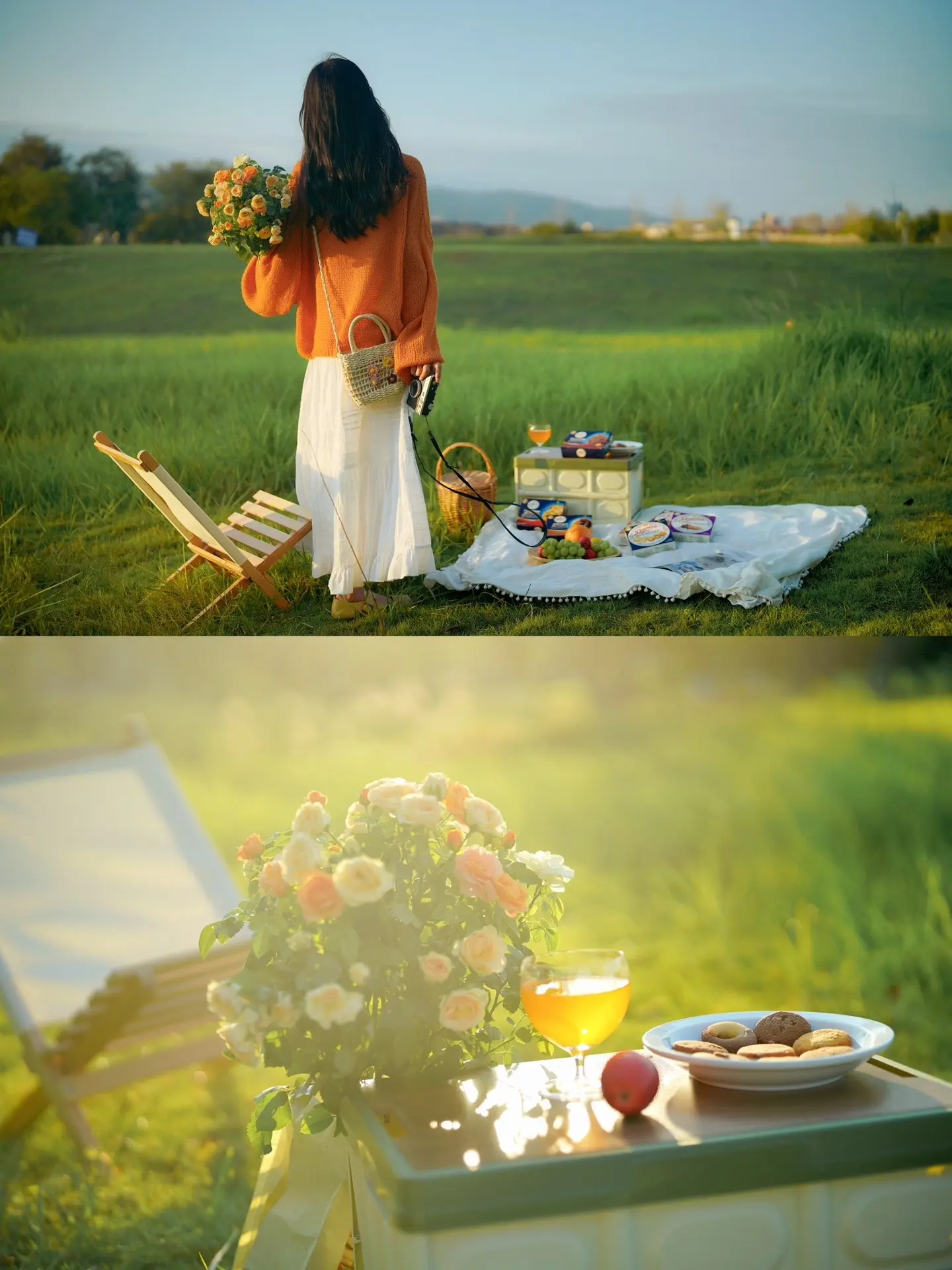 你也喜欢秋天吗？🧡秋日野餐拍出电影感。- 又到了适合郊游的季节 找一...