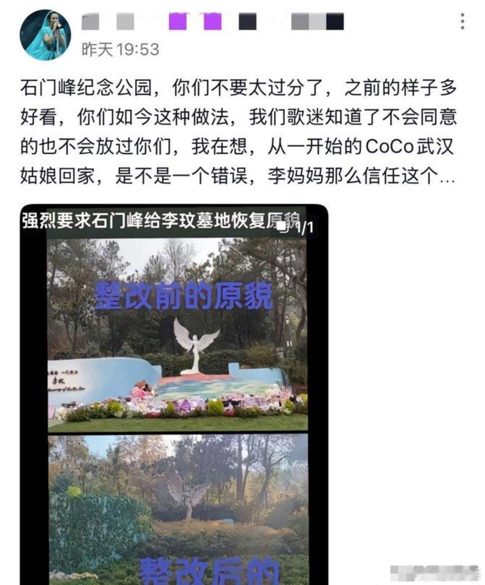 心酸，曝李玟墓地遭区别对待，杂草遍地鲜花凌乱，知情人曝原因#李玟# ​​​