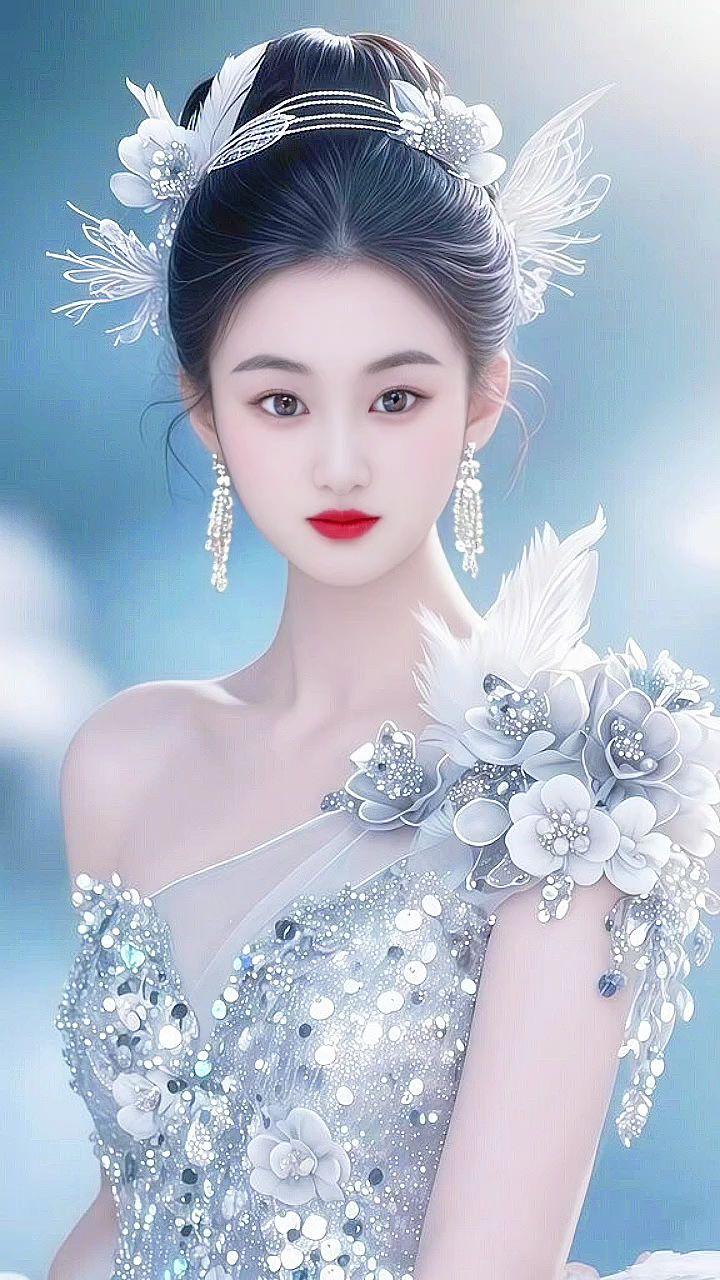 又美又仙 唯美意境独特写真 羽毛妆造 优雅气质 御姐