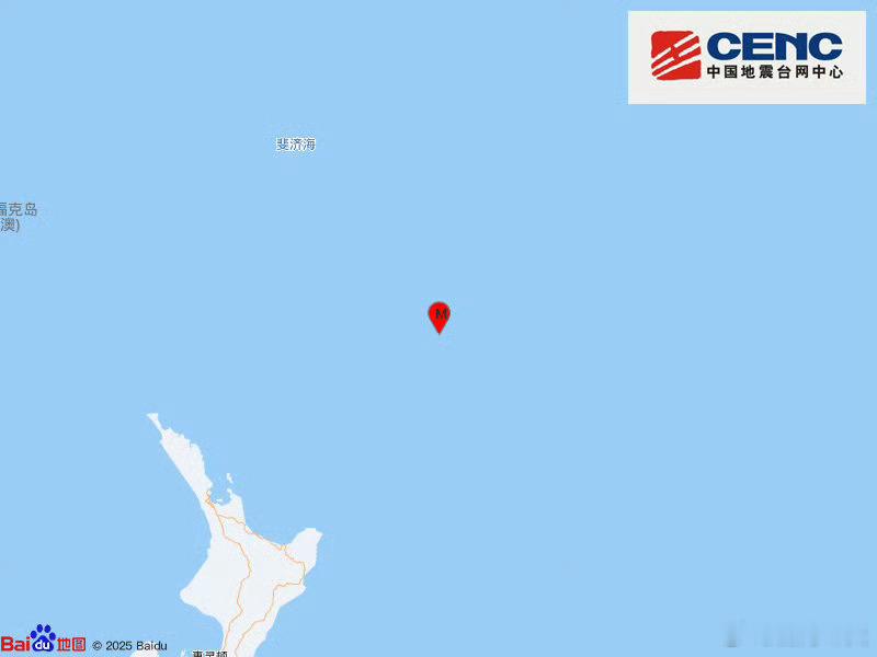 地震快讯中国地震台网正式测定：04月18日18时47分在新西兰克马德克群岛以南海
