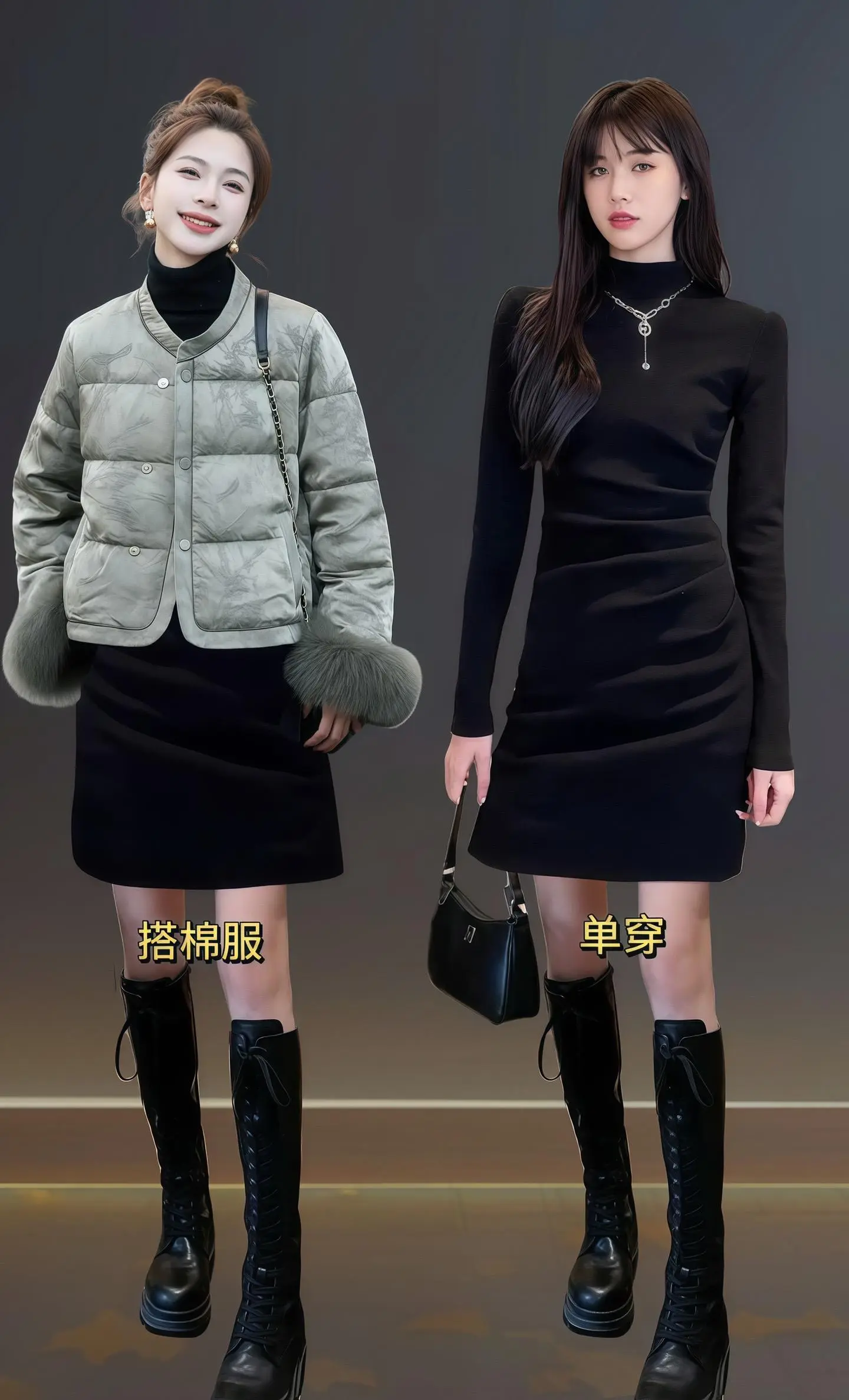 姐妹，一眼爱上么梦中情裙来啦！设计感打底小黑裙强势来袭！腰部抽褶设计...