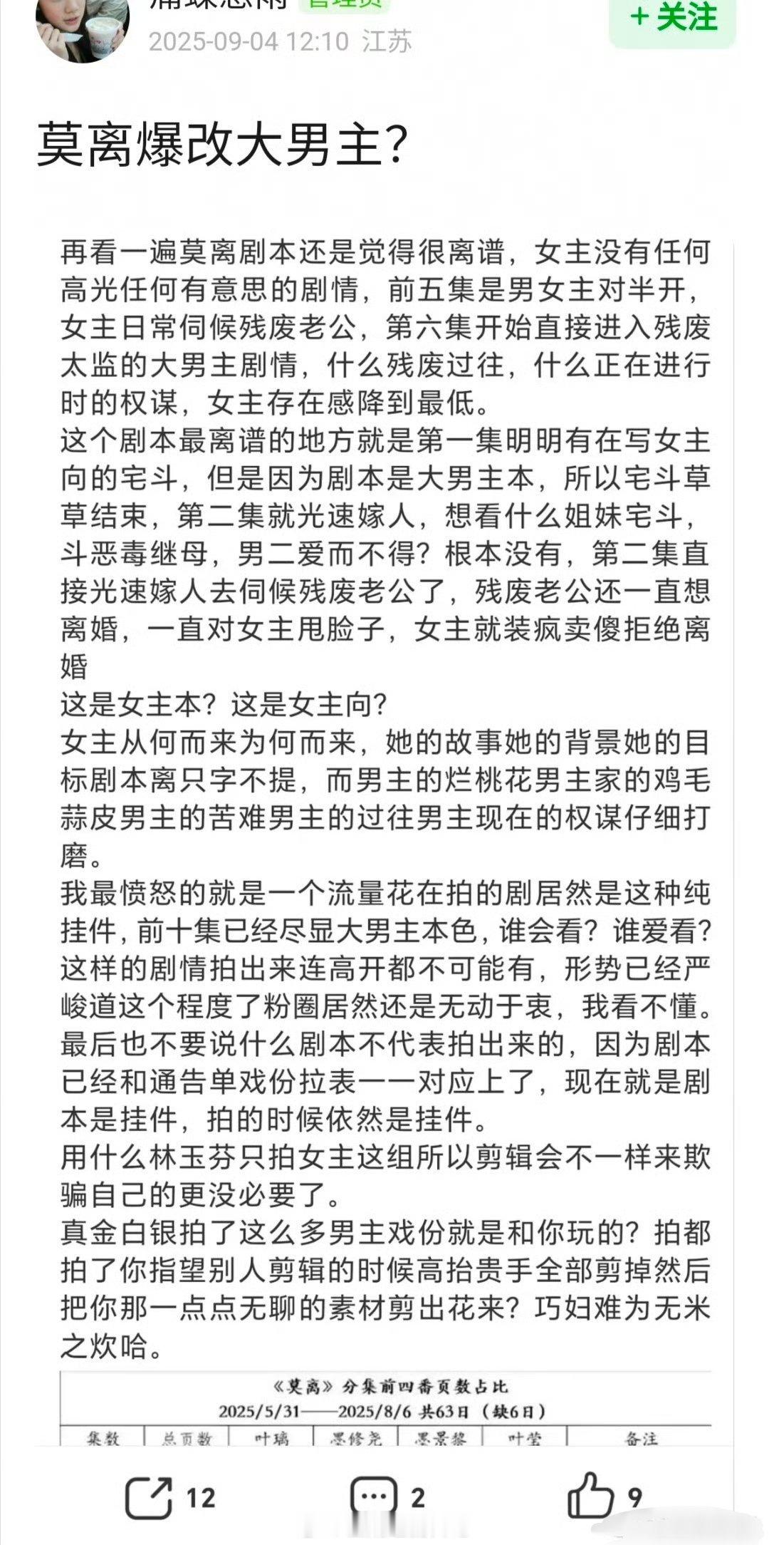啥意思，看🍍白鹿粉丝维权，《莫离》也爆改大男主了[疑问] ​​​