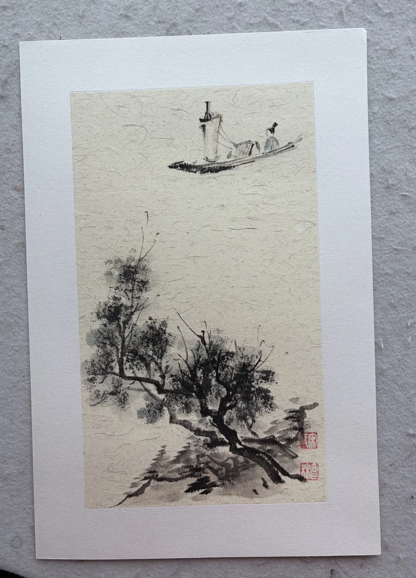 巴掌大尺寸的国画山水小品