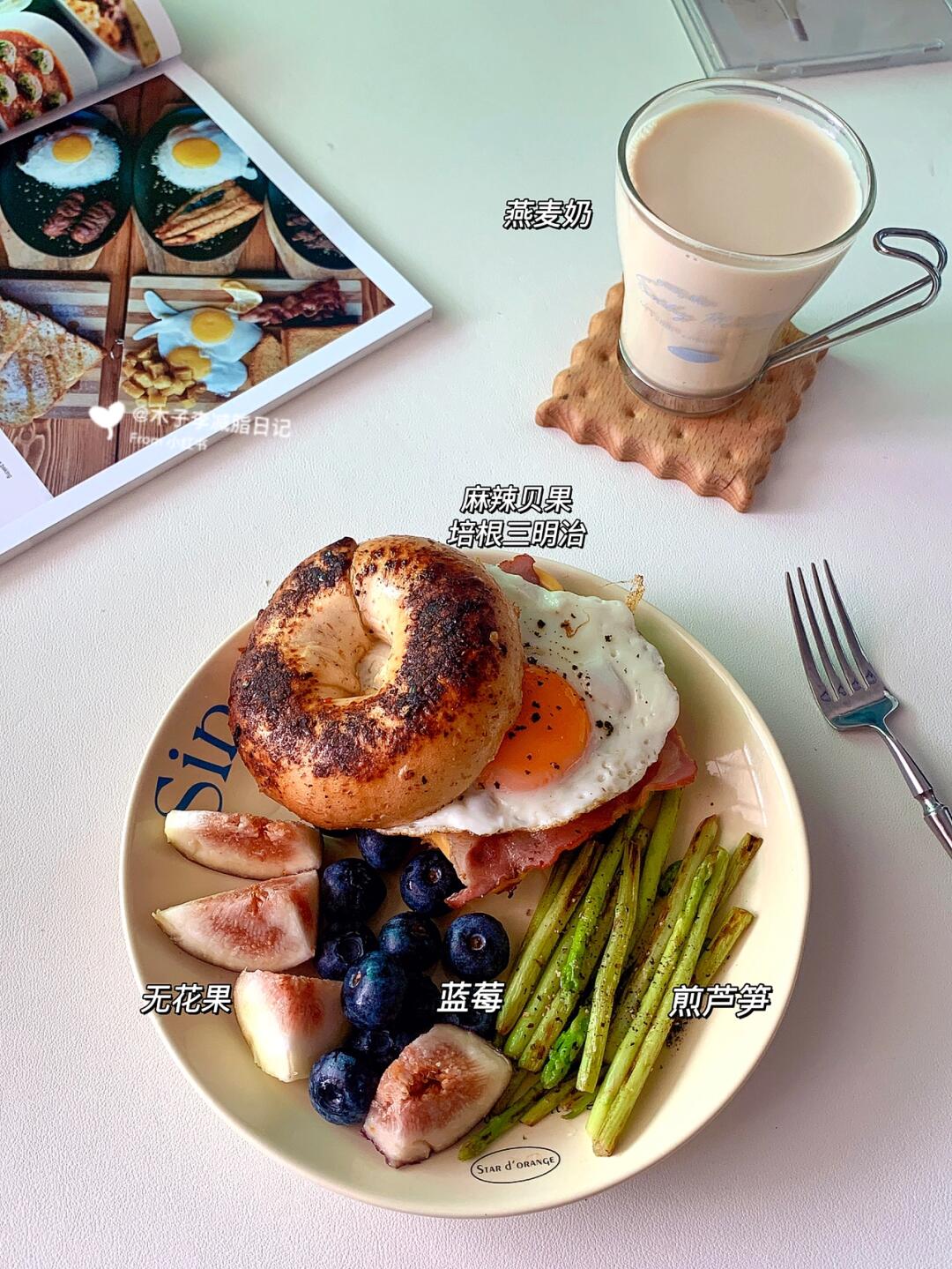 已瘦30斤|独居减脂|🥯一天两餐吃什么！