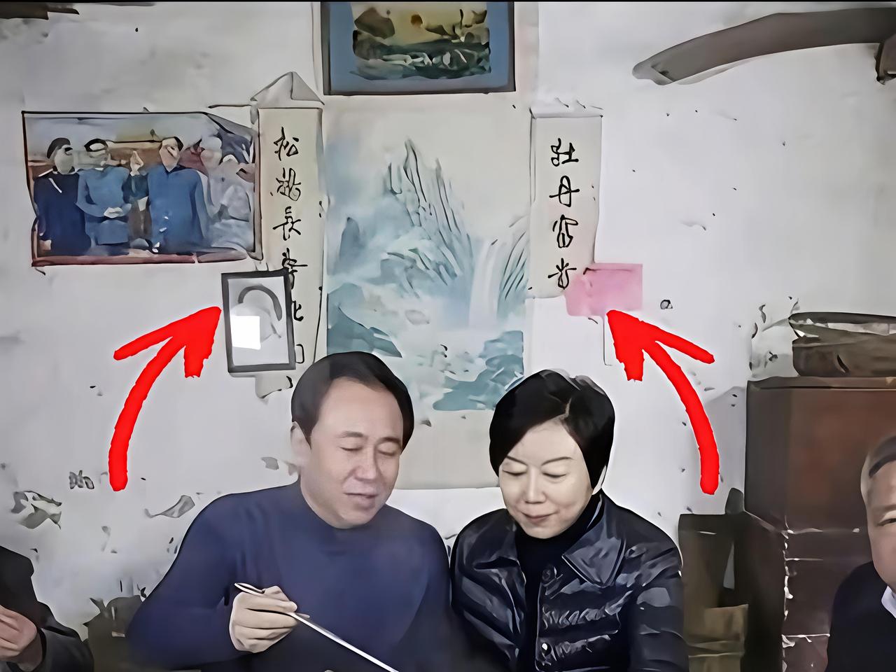 我今天在周口闺蜜家看到了许氏老宅那副对联的全貌“牡丹富贵名天下，松鹤长寿比南山”