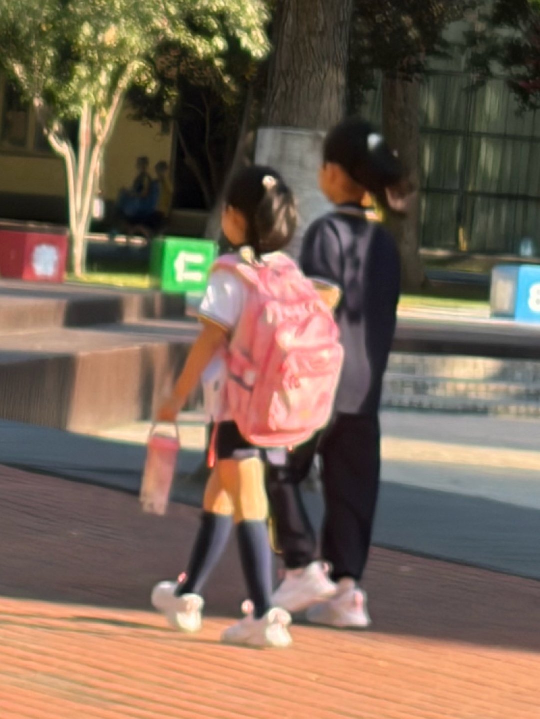 妹妹和姐姐同校，昨晚妹妹第一次没等姐姐先出来在校门口，我接上之后等姐姐，等了好一