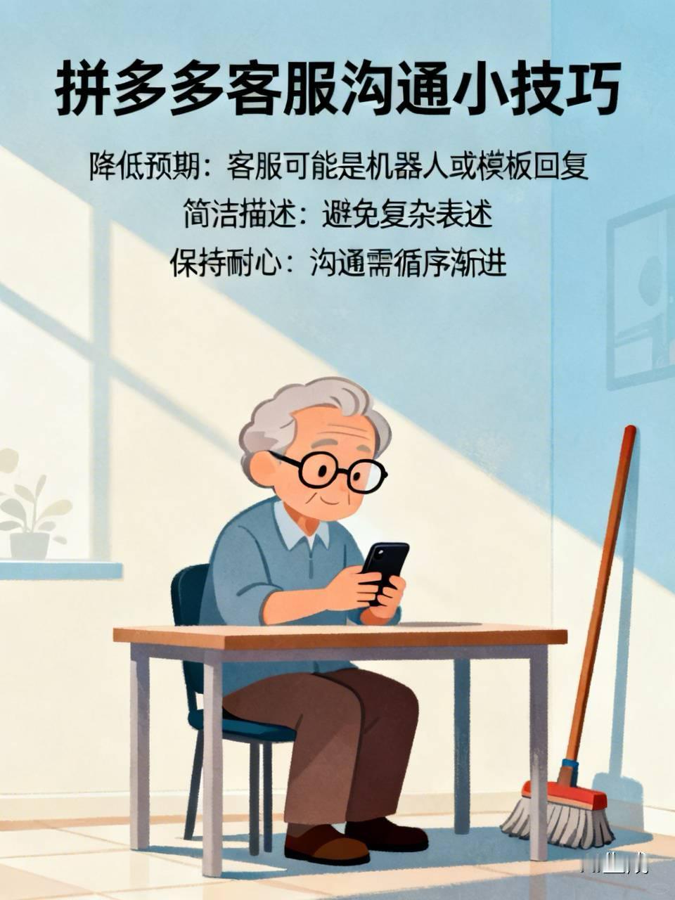 我退休无事，总在拼多多买些小东西，没想到差点被客服气出高血压。

那天拖把杆裂了