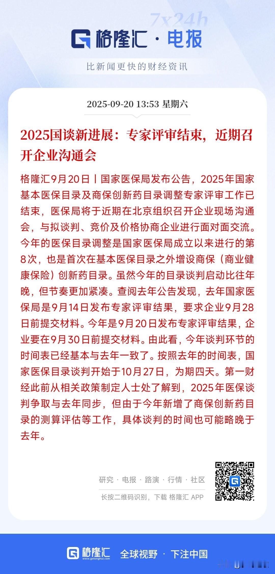 周末，医药迎来重大利好消息，创新药再进一步
今年医保目录已经调整，进入医保目录的