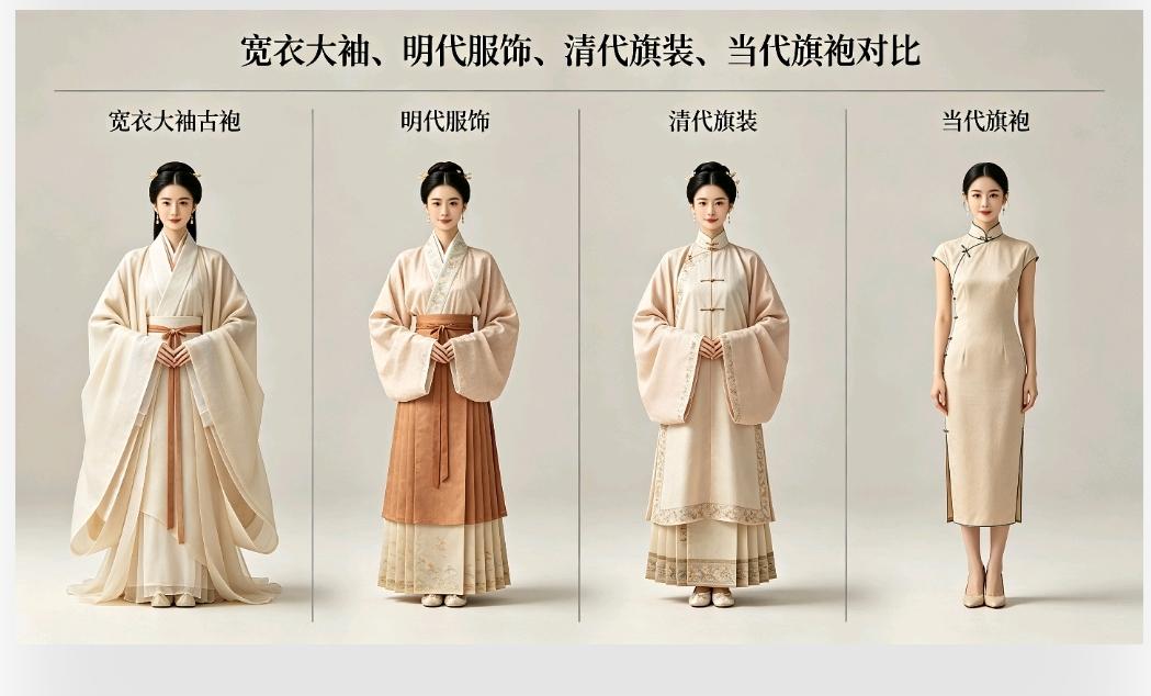如果我们要选一件正式场合上穿的社交礼服，你会选哪一个？汉服、明饰、旗袍？
我国至