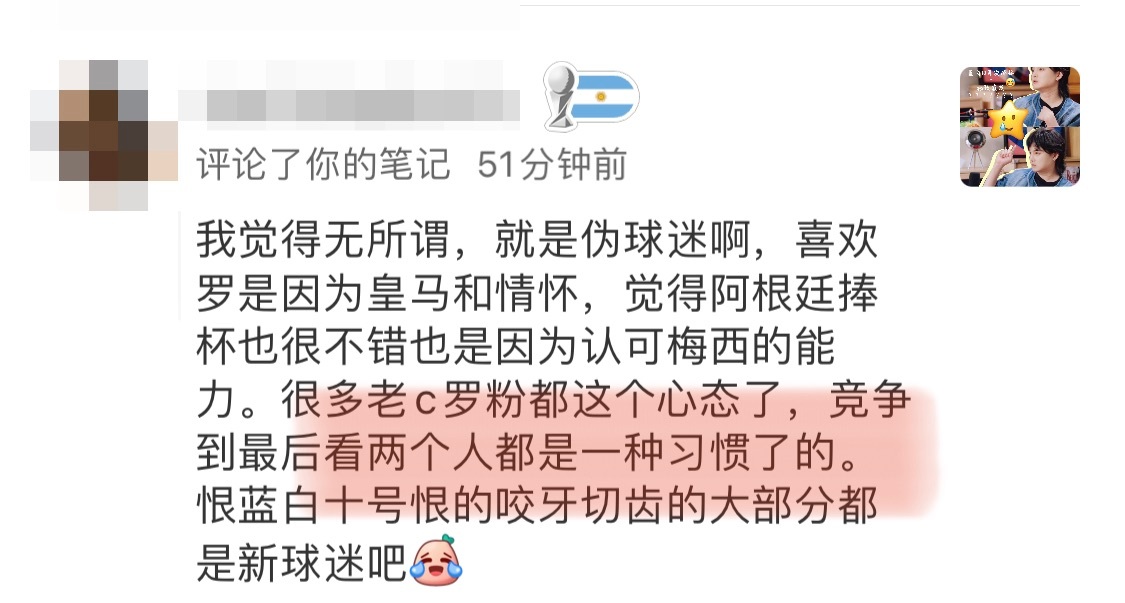 “恨蓝白十号恨的咬牙切齿的大部分都是新球迷吧”世界杯蓝白球迷迷惑行为