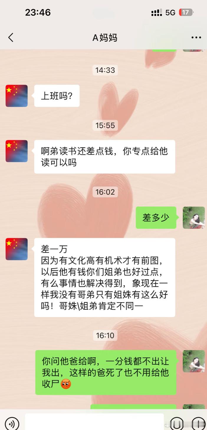 我妈叫我给一万块钱我弟读书，我该给吗？ ​​​