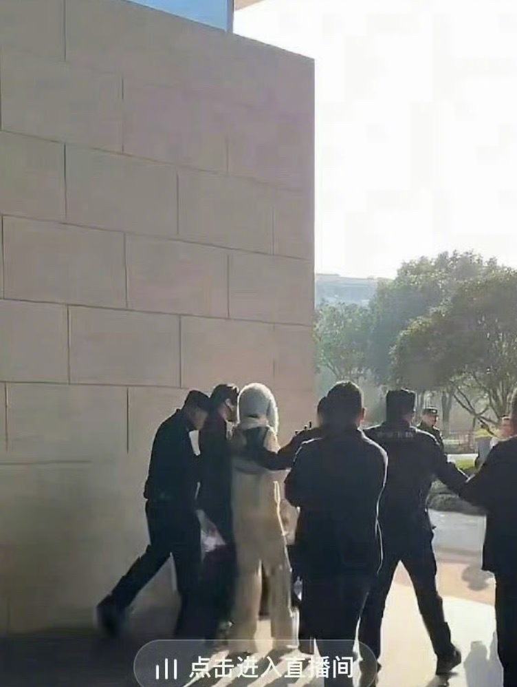 6.0cp粉cos梓渝、田栩宁，还是在华策大楼下，后来双双被带走。