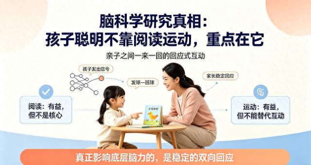 脑科学研究真相：孩子聪明不靠阅读运动，重点在它