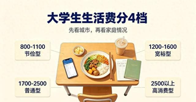 大学生生活费分4档，1500元处于什么水平？普通学生真实开销明细