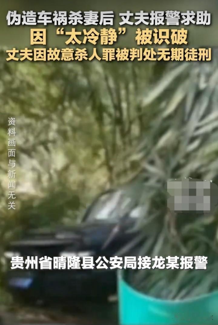 贵州这老爷们儿，杀妻伪造车祸，装得太像反倒露馅！判无期了，该！丈夫伪造车祸杀妻后