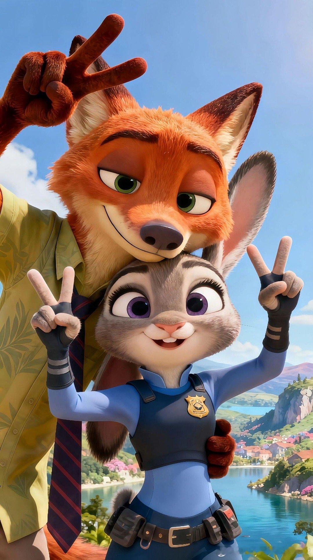 你们谁需要疯狂动物城2的壁纸可以拿去，我都已经用上了，还不错的样子，很好看！ 