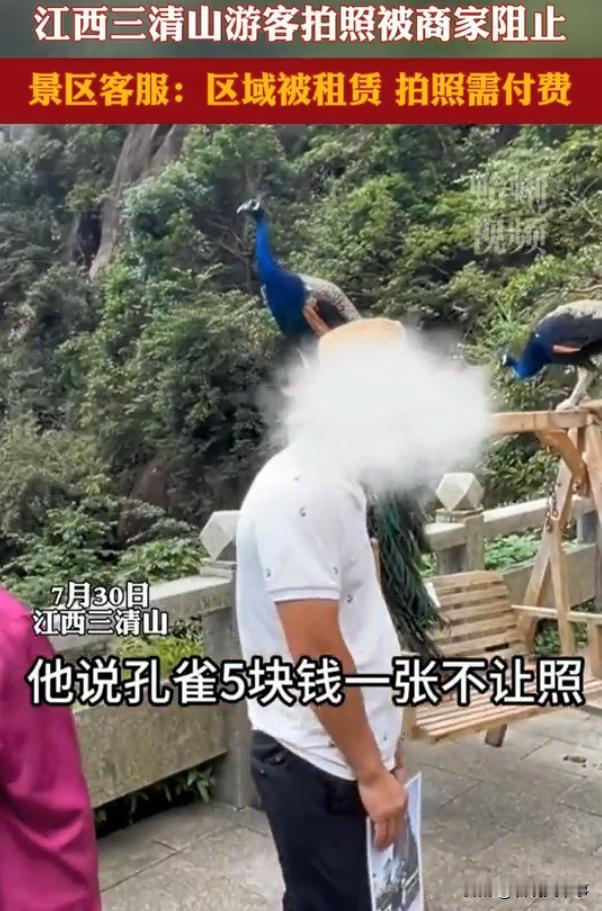 江西文旅的压力又来了！江西三清山，女子在景区拍山被要求收费，理由是拍到了她的孔雀