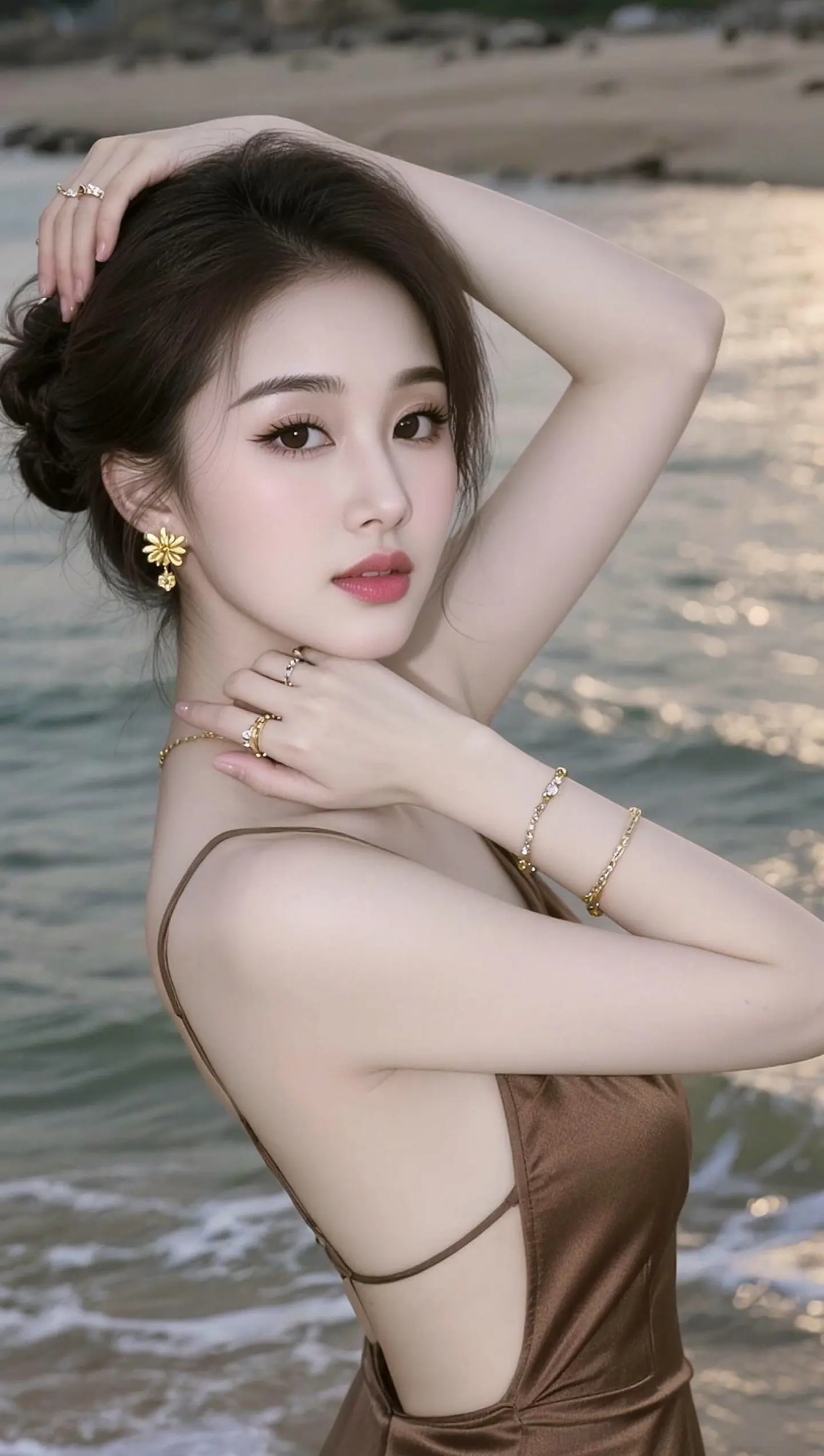 AI滨海优雅写真 随便ai随便玩