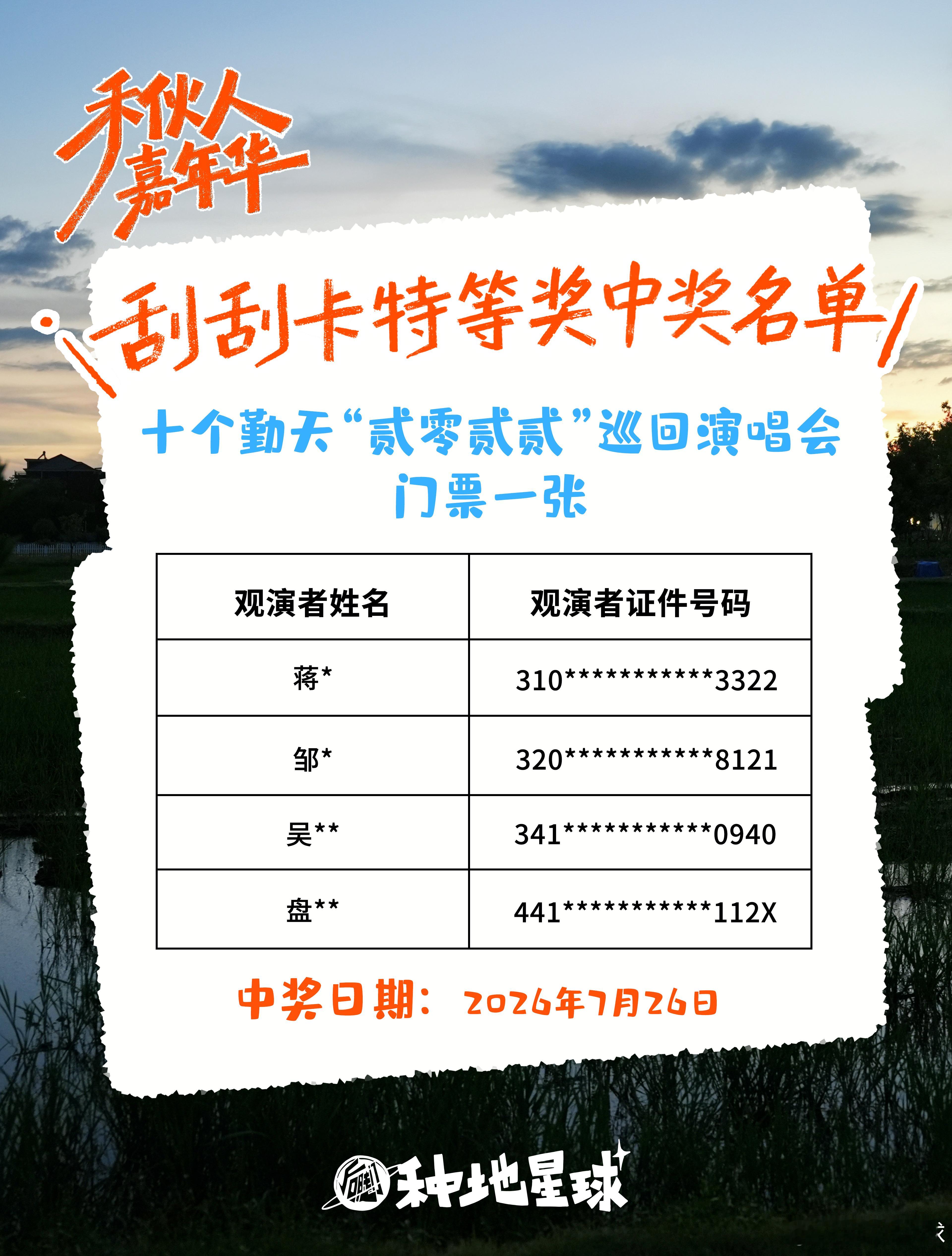 门票+4！好运破纪录！一天送出4张门票🎊幸运真是说来就来！不试一把怎么知道呢~