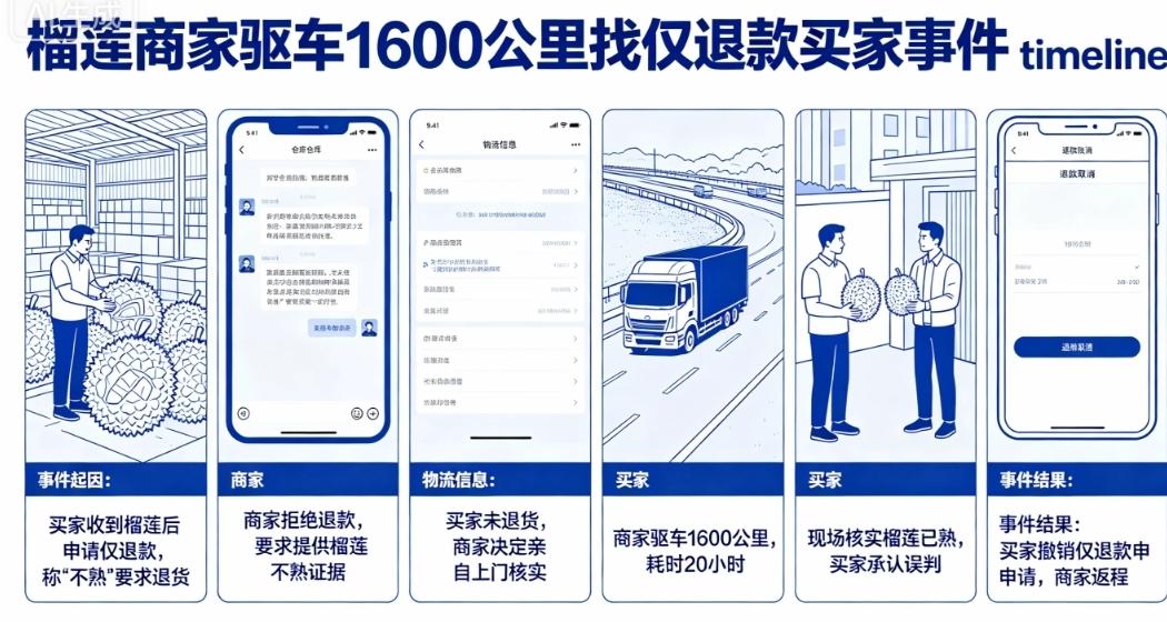 买家想白嫖榴莲，让商家怒驱1600公里上门对峙买家，人性信任彻底碎了，网购榴莲翻