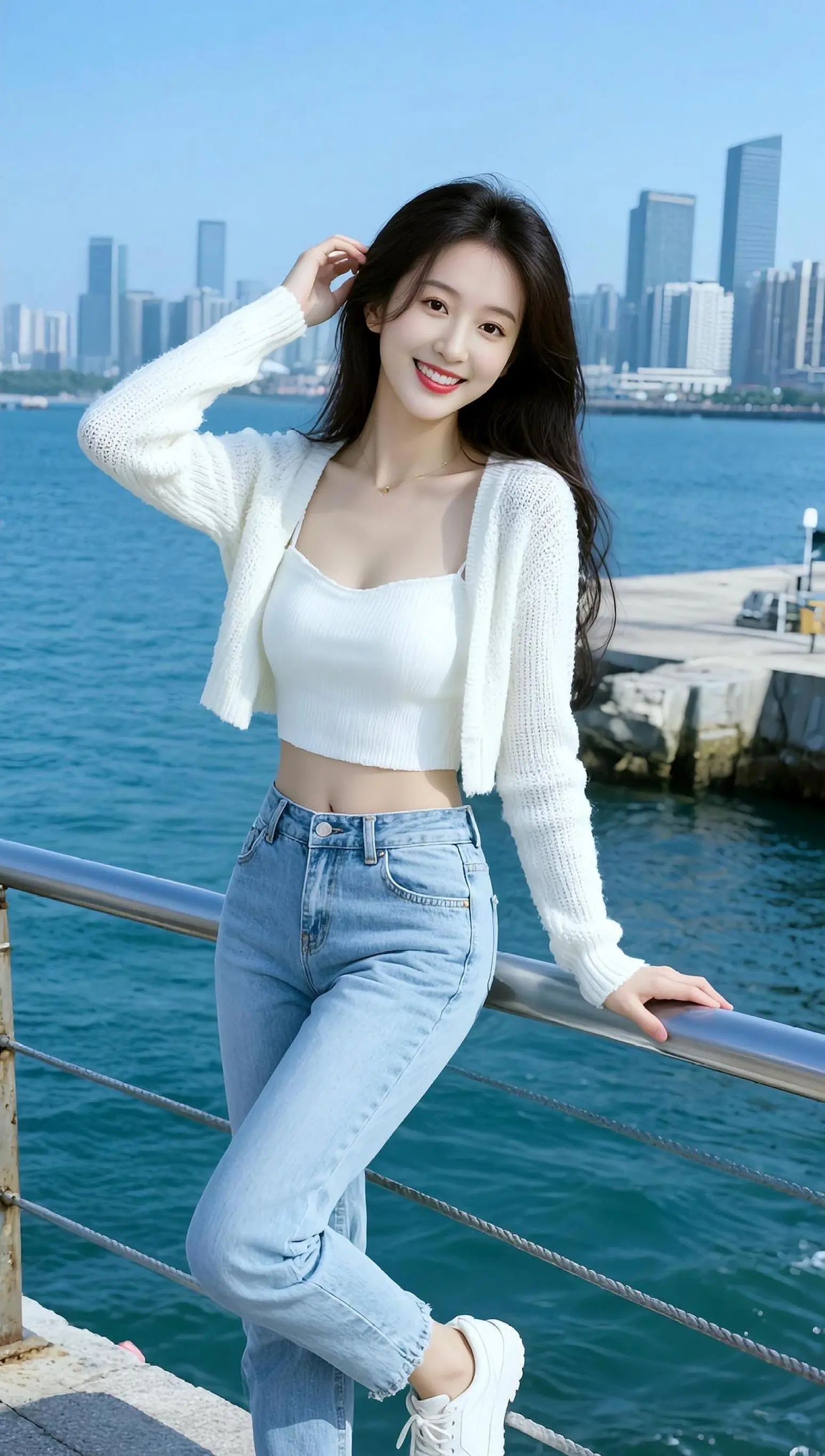 AI海畔清新照 随变ai随便玩