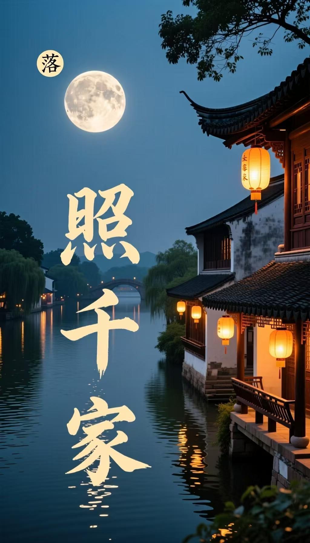 你能对出“月落一江水”更好的下联吗映照千家灯