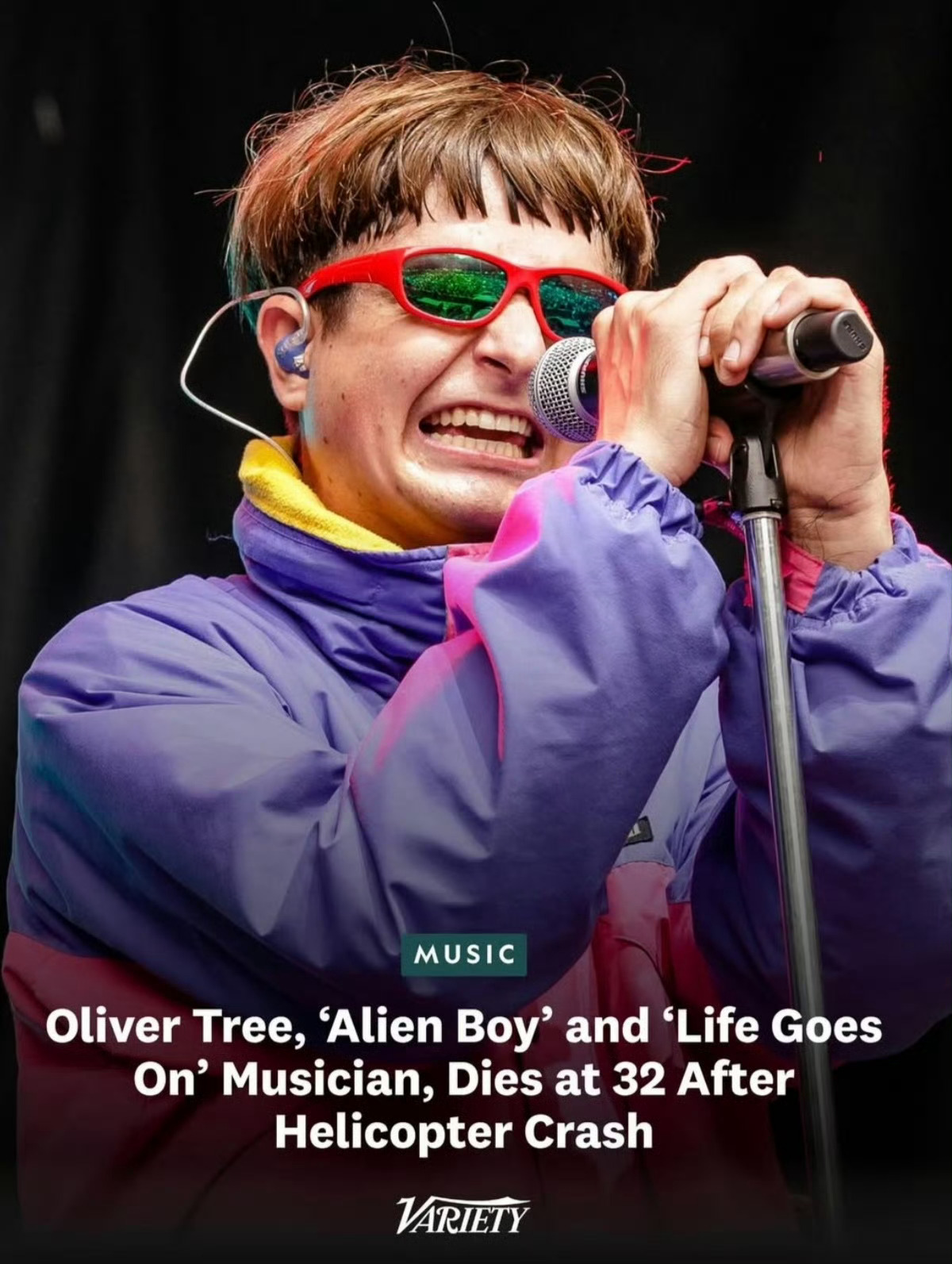 歌手OliverTree空难去世欧美另类歌手 Oliver Tree 于 202