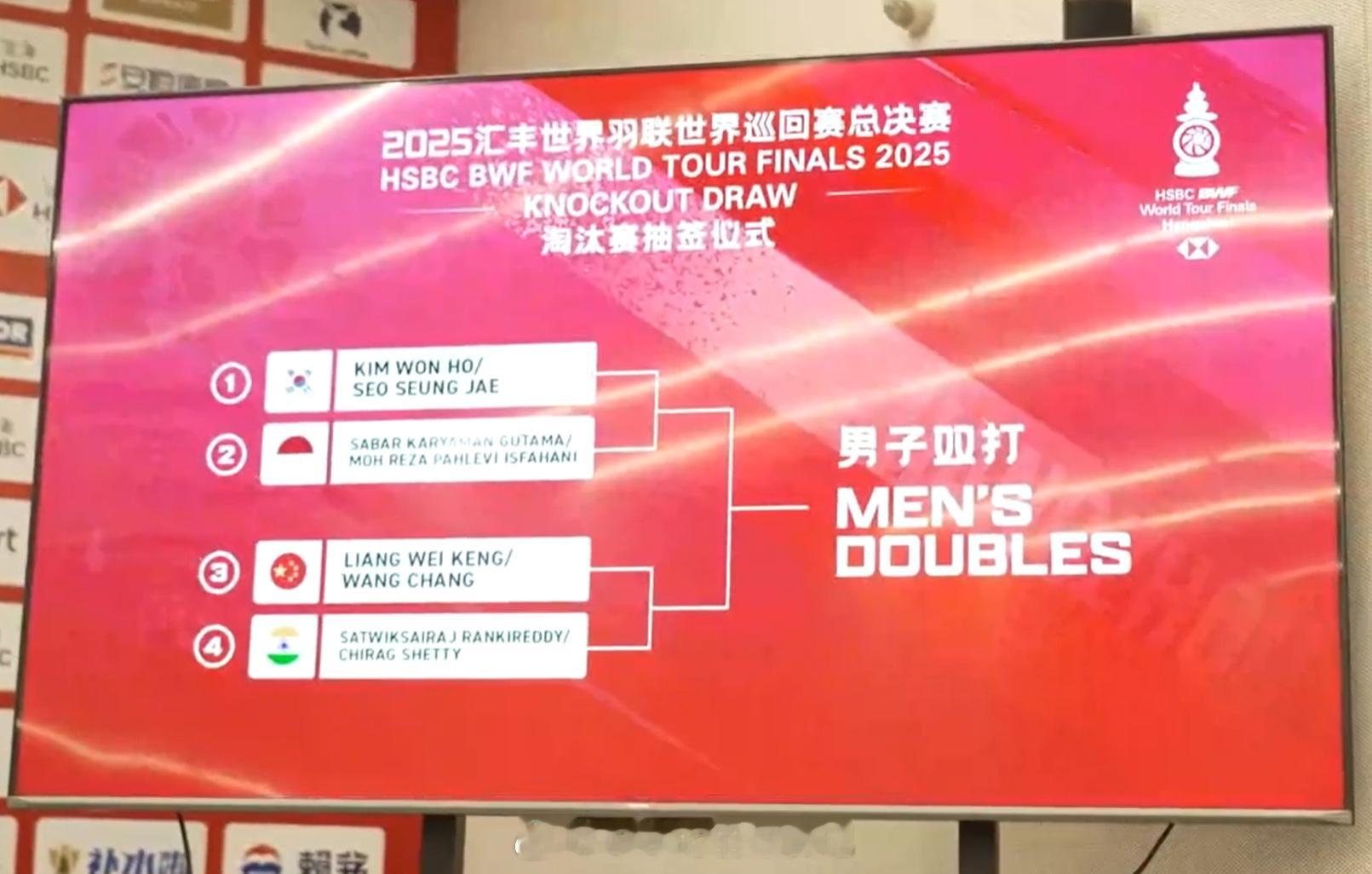2025年世界羽联年终总决赛 男双金元浩 徐承宰 VS 咖塔曼 伊斯法哈尼兰基雷