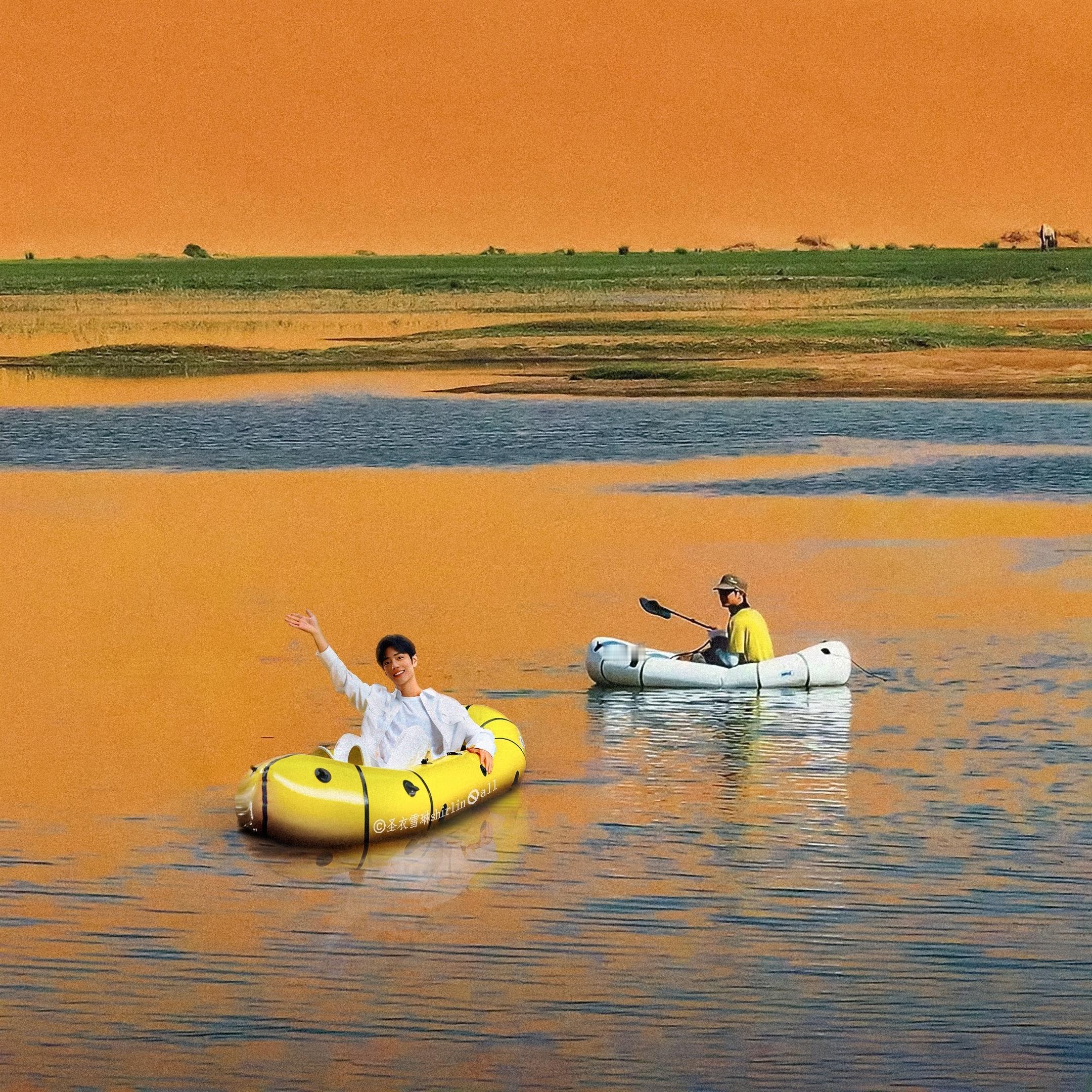 博君一肖 重温探索新境第一季 合照💛💚❤️.  （三） 沙漠篇   道阻且长