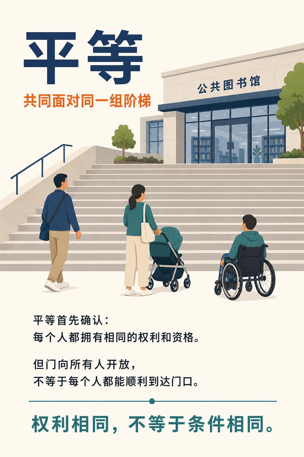 一图看懂平等、平均、公平、公正的真正内涵！ ​​​