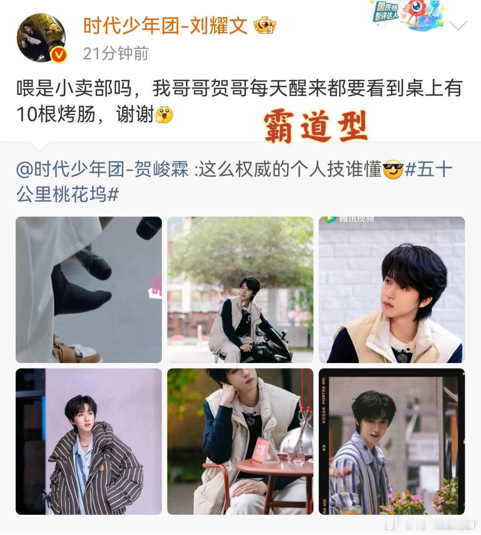 时代少年团为贺峻霖桃花坞打call五十公里桃花坞一边互相打趣玩闹，一边全力为贺峻