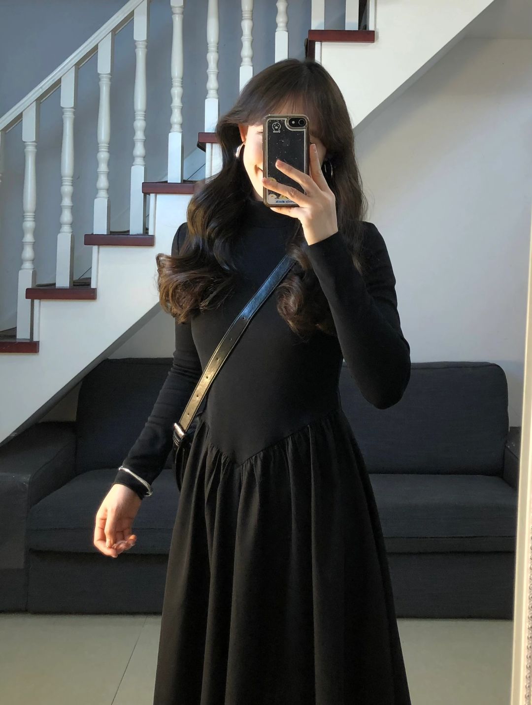 all black｜这条小黑裙好适合当冬天内搭！！
