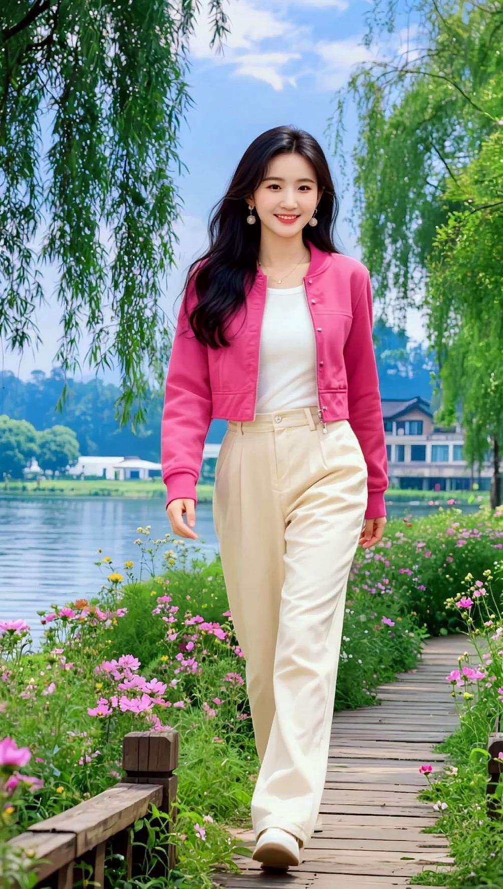 AI湖畔佳人写真