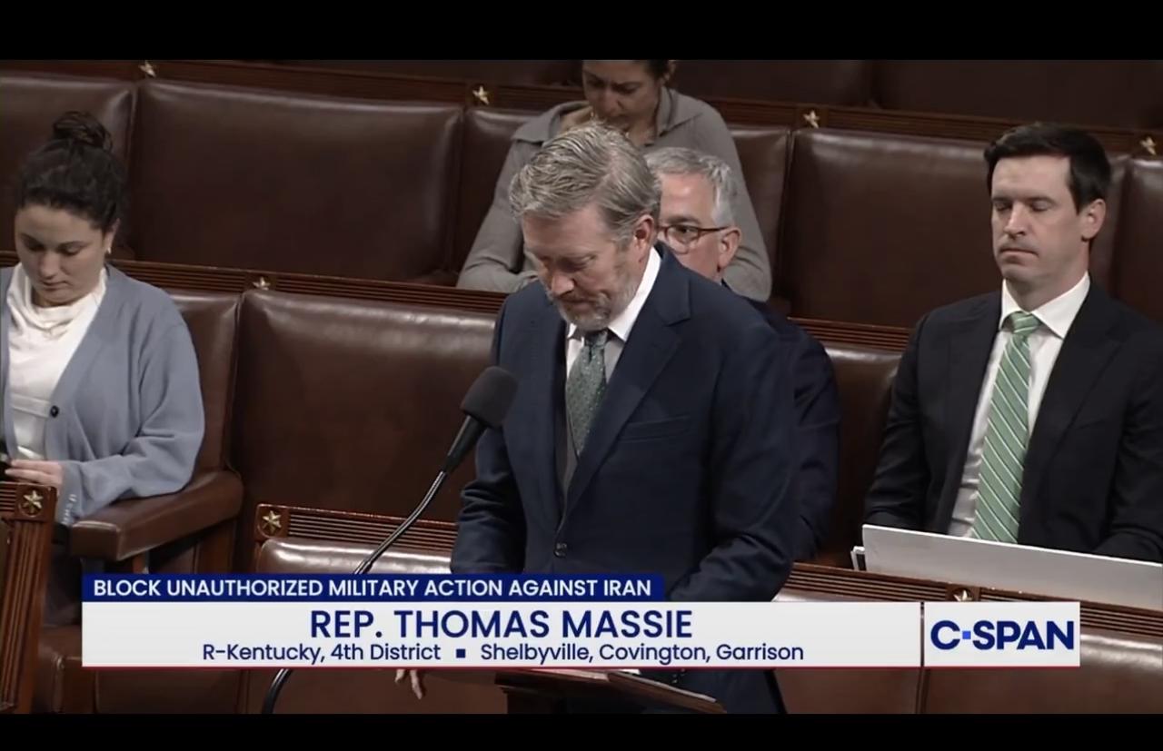 美国肯塔基州众议员托马西.马西ThomasMassie ：“我们为什么要和伊朗开