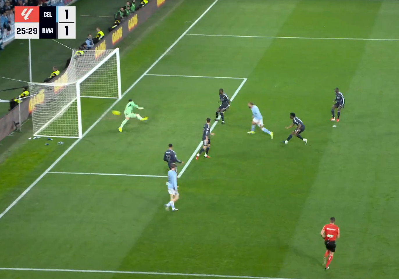 比分被扳平 塞尔塔vs皇马