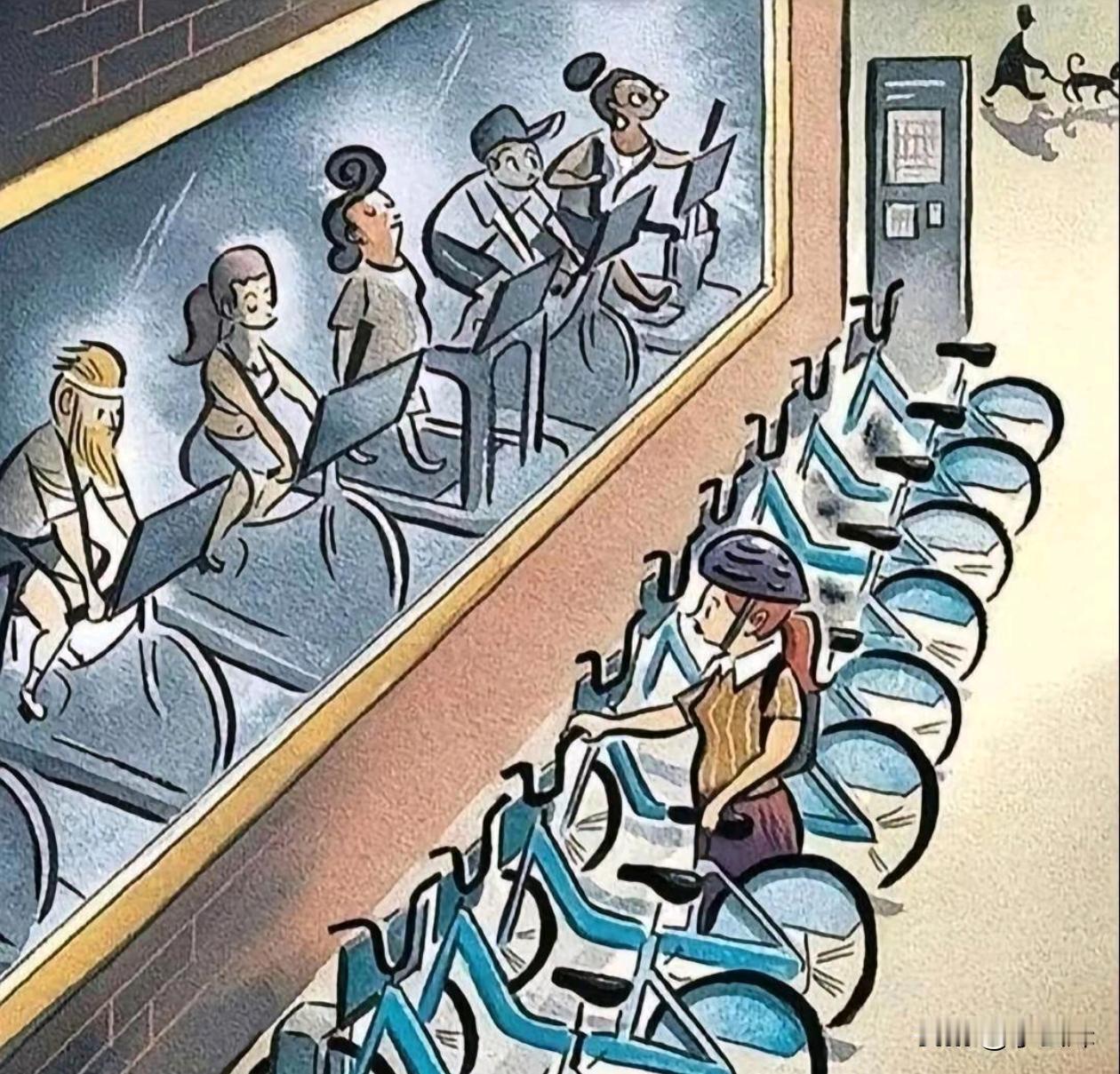 外面的人骑车是活着，里面的人骑车是生活！