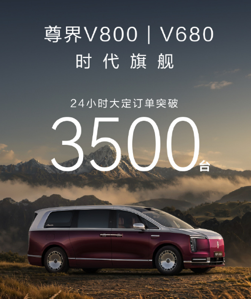 尊界V系列24小时战报来了，三千五百台，转化率高速度快，华为做高端还是太权威了。