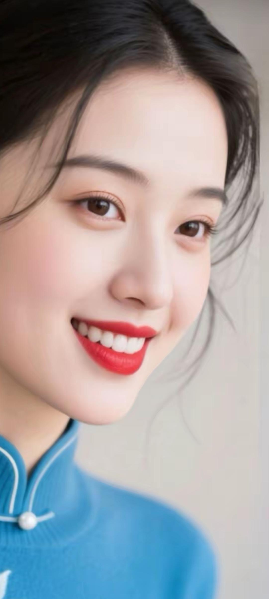 甜美笑容，元气满满，元气少女上线！😊✨