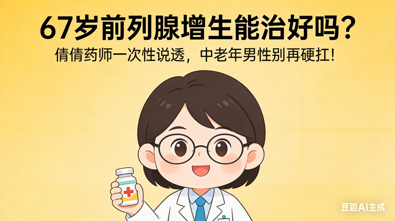 67岁前列腺增生能治疗好吗?

67岁前列腺增生能治好吗？药师一次性说透，中老年