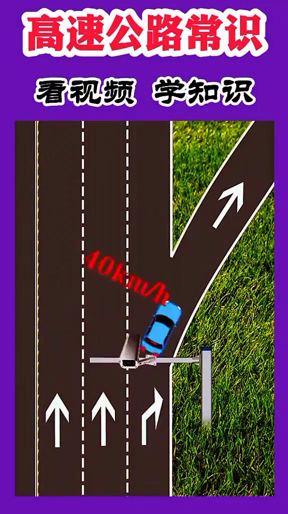 高速公路常识。
看视频学知识。
0分，罚¥100，¥200。