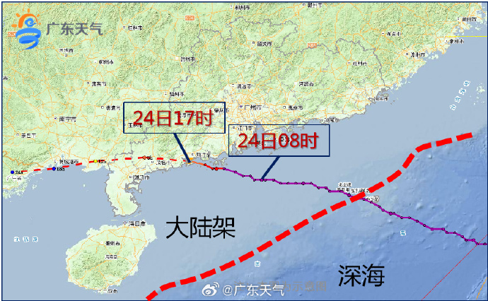 【#桦加沙强度为何快速下降#】台风“桦加沙”已于今天（24日）17时前后在广东省