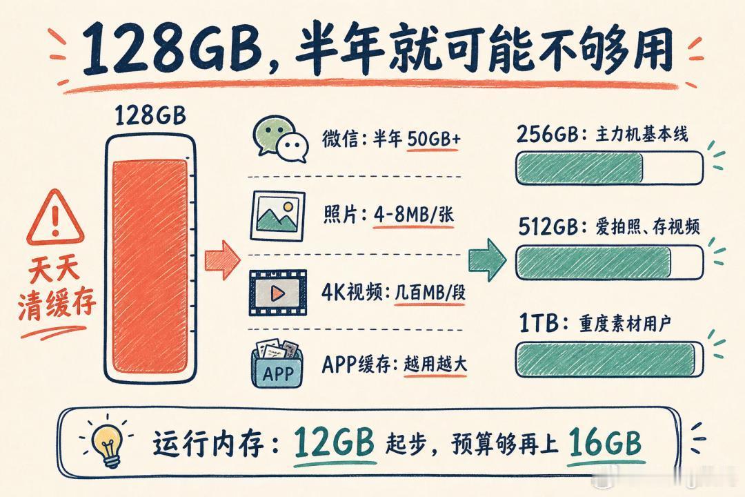 为什么128GB的手机还在出虽说256GB逐渐成为主力机标配，但128GB版本依